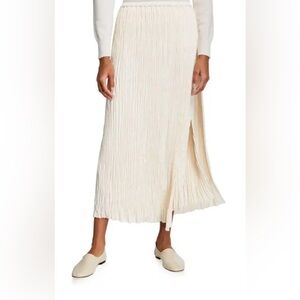 Vince Crinkle Satin Pleated Skirt XS